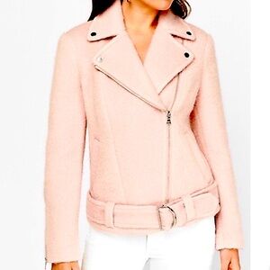 Express wool blend pink blazer coat size XS